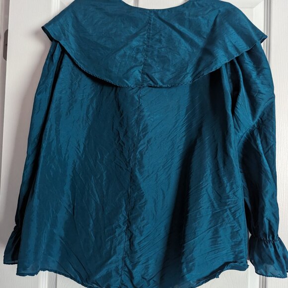 Vintage Sophisticates By Jonathan Martin Silk Blouse Front Tie - Picture 2 of 5